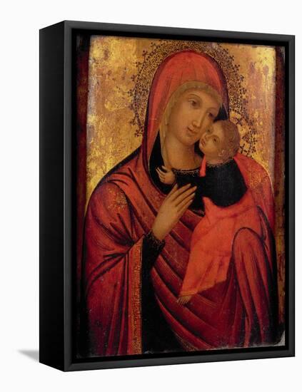 Madonna and Child, C.1650 (Panel)-Veneto-Byzantine-Framed Stretched Canvas