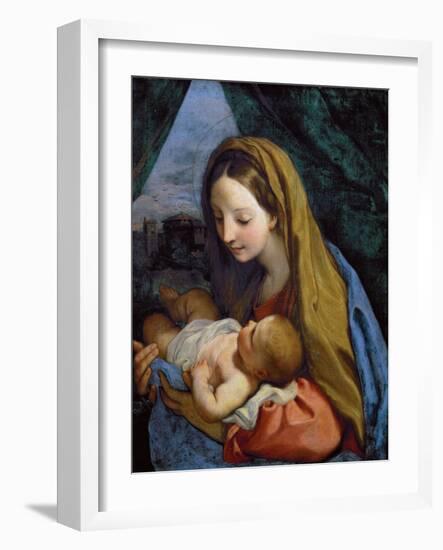 Madonna and Child, C.1660 (Oil on Canvas)-Carlo Maratta or Maratti-Framed Giclee Print