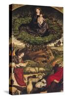 Madonna and Child, Central Panel from the Triptych of Moses and the Burning Bush, circa 1476-Nicolas Froment-Stretched Canvas