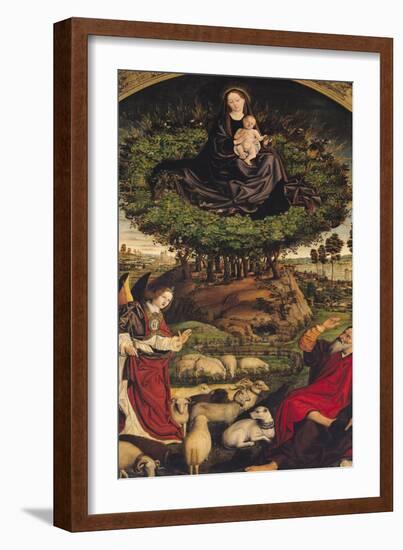 Madonna and Child, Central Panel from the Triptych of Moses and the Burning Bush, circa 1476-Nicolas Froment-Framed Giclee Print
