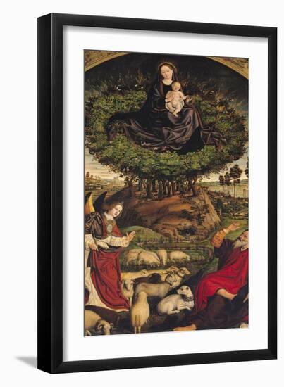 Madonna and Child, Central Panel from the Triptych of Moses and the Burning Bush, circa 1476-Nicolas Froment-Framed Giclee Print