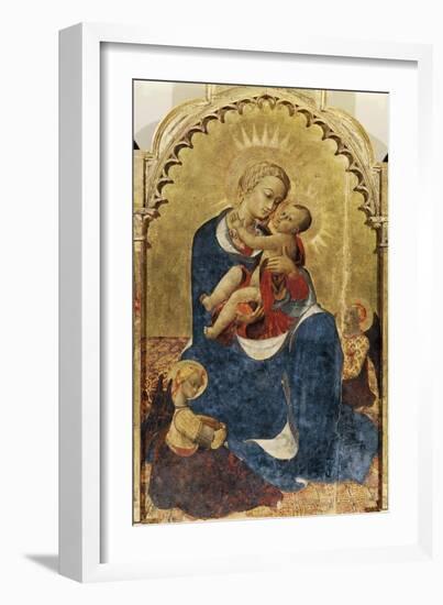 Madonna and Child, Central Panel of Altarpiece of St Dominic of Cortona, Ca 1434-null-Framed Giclee Print