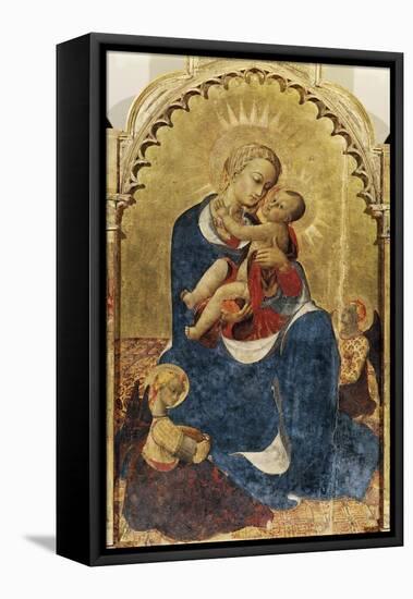 Madonna and Child, Central Panel of Altarpiece of St Dominic of Cortona, Ca 1434-null-Framed Stretched Canvas