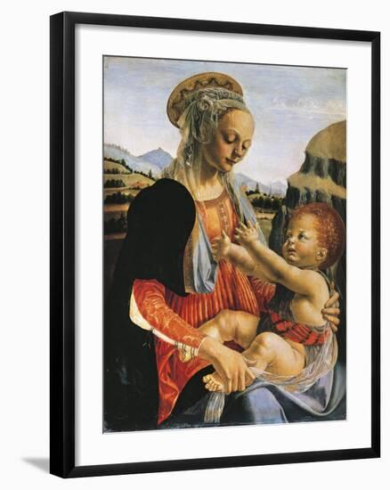Madonna and Child, Circa 1470-Andrea del Verrocchio-Framed Giclee Print