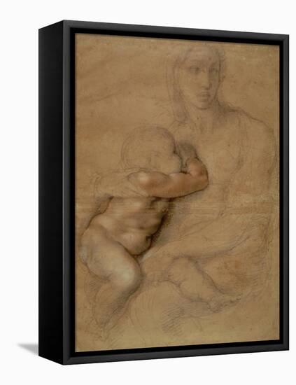 Madonna and Child, circa 1525-Michelangelo Buonarroti-Framed Stretched Canvas