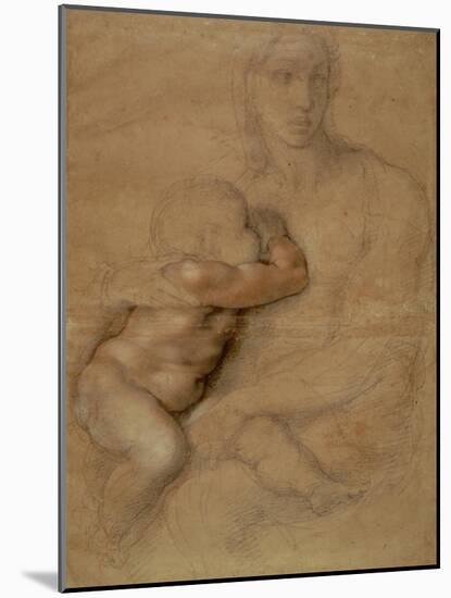 Madonna and Child, circa 1525-Michelangelo Buonarroti-Mounted Giclee Print