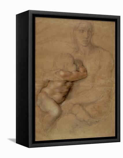 Madonna and Child, circa 1525-Michelangelo Buonarroti-Framed Stretched Canvas