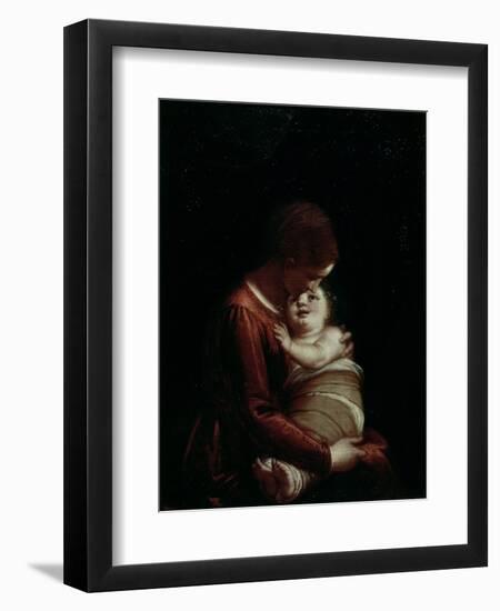 Madonna and Child, circa 1570-Luca Cambiaso-Framed Giclee Print