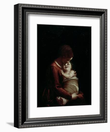 Madonna and Child, circa 1570-Luca Cambiaso-Framed Giclee Print