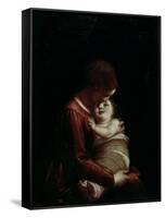 Madonna and Child, circa 1570-Luca Cambiaso-Framed Stretched Canvas