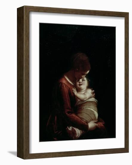 Madonna and Child, circa 1570-Luca Cambiaso-Framed Giclee Print