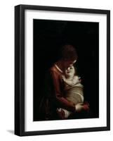 Madonna and Child, circa 1570-Luca Cambiaso-Framed Giclee Print