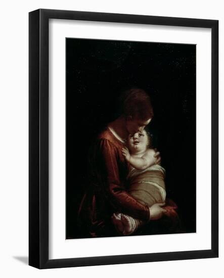 Madonna and Child, circa 1570-Luca Cambiaso-Framed Giclee Print