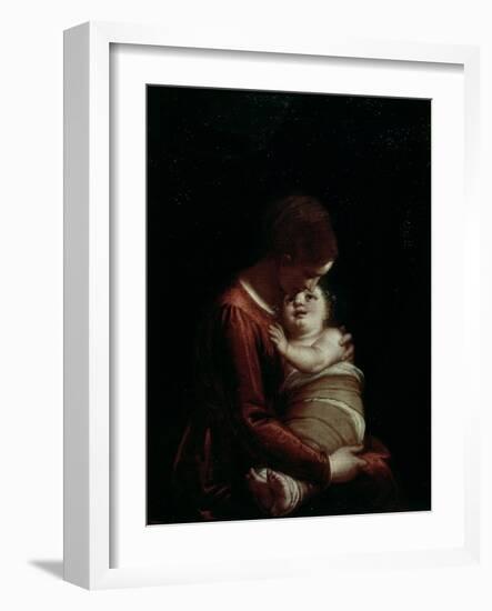 Madonna and Child, circa 1570-Luca Cambiaso-Framed Giclee Print