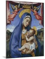 Madonna and Child Crowned by Angels, 1525-29-Lorenzo Lotto-Mounted Giclee Print