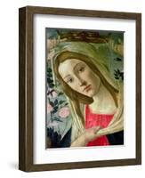 Madonna and Child Crowned by Angels, Detail of the Madonna-Sandro Botticelli-Framed Premium Giclee Print