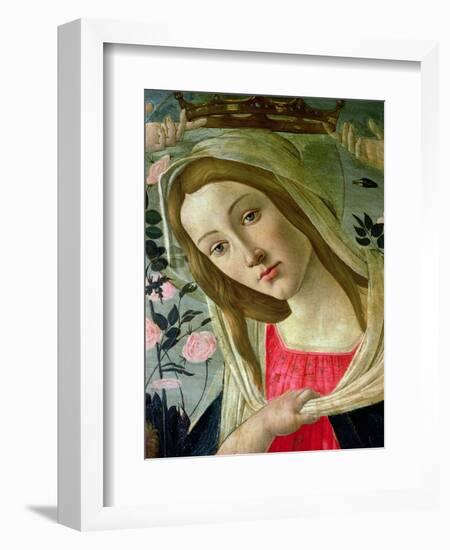 Madonna and Child Crowned by Angels, Detail of the Madonna-Sandro Botticelli-Framed Premium Giclee Print