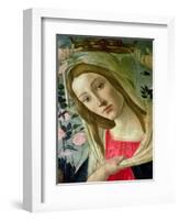 Madonna and Child Crowned by Angels, Detail of the Madonna-Sandro Botticelli-Framed Giclee Print