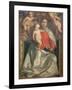 Madonna and Child Crowned by Two Angels, C.1530-Girolamo Romanino-Framed Giclee Print