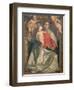 Madonna and Child Crowned by Two Angels, C.1530-Girolamo Romanino-Framed Giclee Print