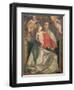 Madonna and Child Crowned by Two Angels, C.1530-Girolamo Romanino-Framed Giclee Print