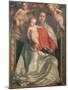Madonna and Child Crowned by Two Angels, C.1530-Girolamo Romanino-Mounted Giclee Print