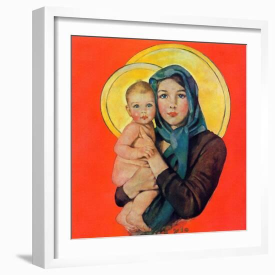 "Madonna and Child,"December 17, 1932-Ellen Pyle-Framed Giclee Print