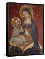 Madonna and Child, Detail of Fresco, Basilica of Santa Caterina D'Alessandria, Galatina, Italy-null-Framed Stretched Canvas