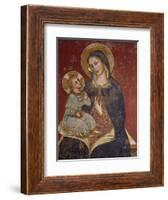 Madonna and Child, Detail of Fresco, Basilica of Santa Caterina D'Alessandria, Galatina, Italy-null-Framed Giclee Print