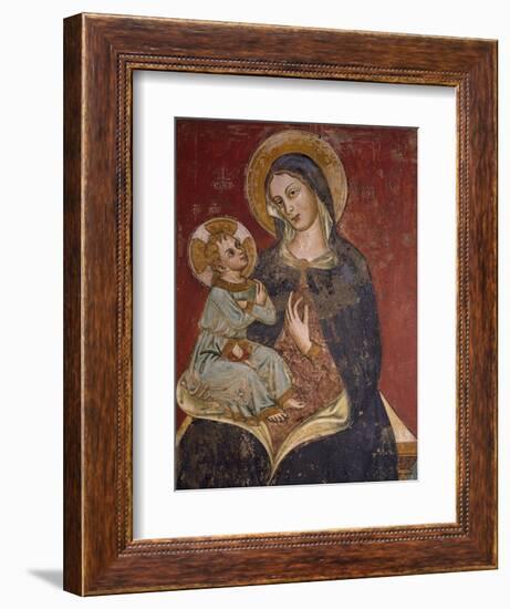 Madonna and Child, Detail of Fresco, Basilica of Santa Caterina D'Alessandria, Galatina, Italy-null-Framed Giclee Print