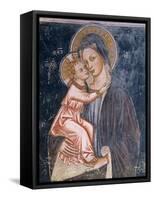 Madonna and Child, Detail of Fresco Depicting Stories of Virgin, 1416-1443-null-Framed Stretched Canvas