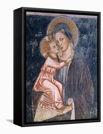 Madonna and Child, Detail of Fresco Depicting Stories of Virgin, 1416-1443-null-Framed Stretched Canvas