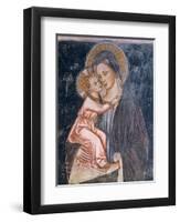 Madonna and Child, Detail of Fresco Depicting Stories of Virgin, 1416-1443-null-Framed Giclee Print