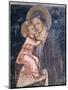 Madonna and Child, Detail of Fresco Depicting Stories of Virgin, 1416-1443-null-Mounted Giclee Print