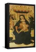 Madonna and Child Enthroned, 1511-null-Framed Stretched Canvas