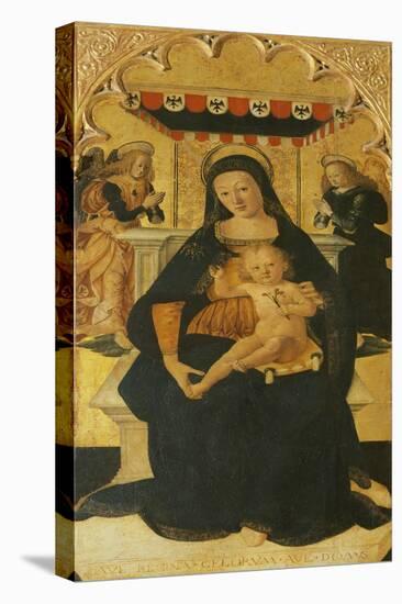 Madonna and Child Enthroned, 1511-null-Stretched Canvas