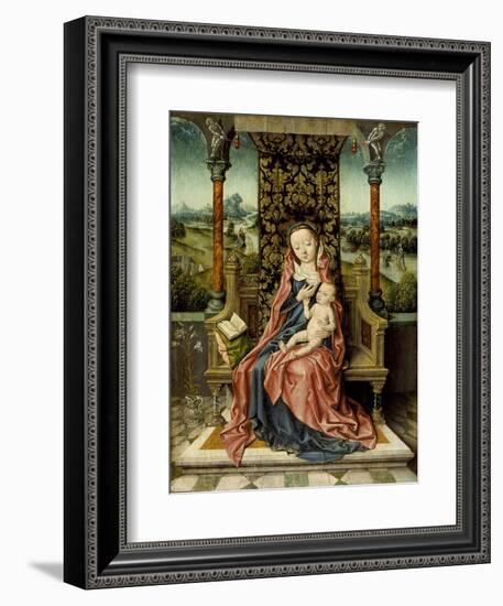 Madonna and Child Enthroned, c.1510-Albrecht Bouts-Framed Giclee Print