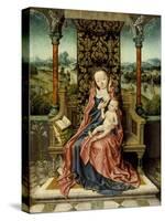 Madonna and Child Enthroned, c.1510-Albrecht Bouts-Stretched Canvas