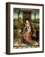 Madonna and Child Enthroned, c.1510-Albrecht Bouts-Framed Giclee Print