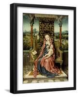 Madonna and Child Enthroned, c.1510-Albrecht Bouts-Framed Giclee Print