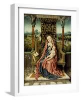 Madonna and Child Enthroned, c.1510-Albrecht Bouts-Framed Giclee Print