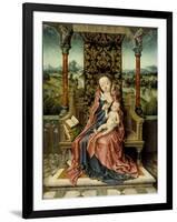 Madonna and Child Enthroned, c.1510-Albrecht Bouts-Framed Giclee Print