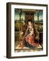 Madonna and Child Enthroned, C. 1510-Aelbrecht Bouts-Framed Giclee Print