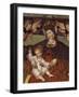 Madonna and Child Enthroned, Detail from Adoration in Chapel of San Bernardino, Lusernetta, Italy-null-Framed Giclee Print