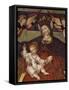 Madonna and Child Enthroned, Detail from Adoration in Chapel of San Bernardino, Lusernetta, Italy-null-Framed Stretched Canvas