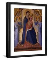 Madonna and Child Enthroned with Angels, 1340-Pietro Lorenzetti-Framed Giclee Print