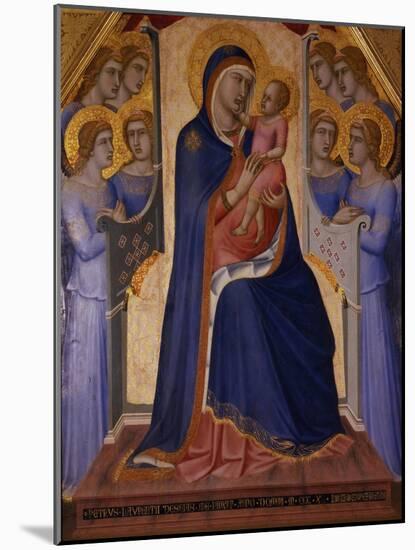 Madonna and Child Enthroned with Angels, 1340-Pietro Lorenzetti-Mounted Giclee Print