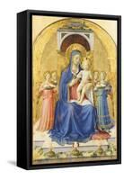 Madonna and Child Enthroned with Angels-null-Framed Stretched Canvas