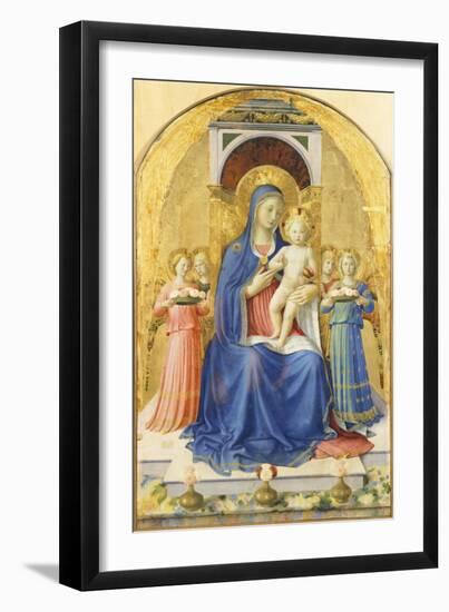 Madonna and Child Enthroned with Angels-null-Framed Giclee Print