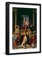 Madonna and Child Enthroned with Saint Anthony-Bartolomeo Passarotti-Framed Giclee Print